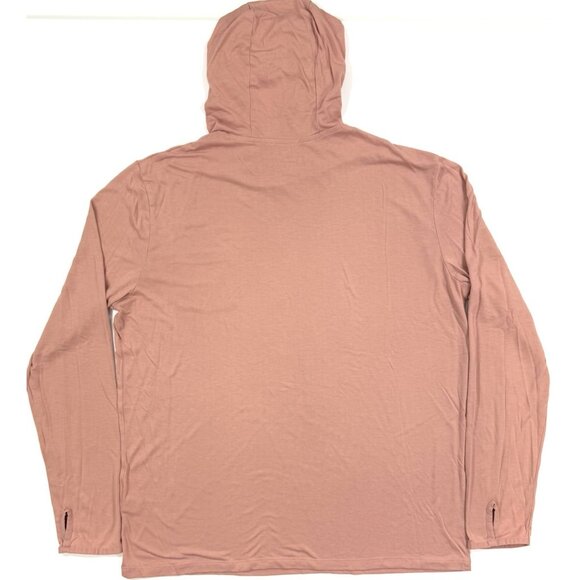 Free Fly Mens Lightweight Bamboo Hoodie Sz XL Pink Stretch Pullover Thumb Holes - Picture 3 of 10